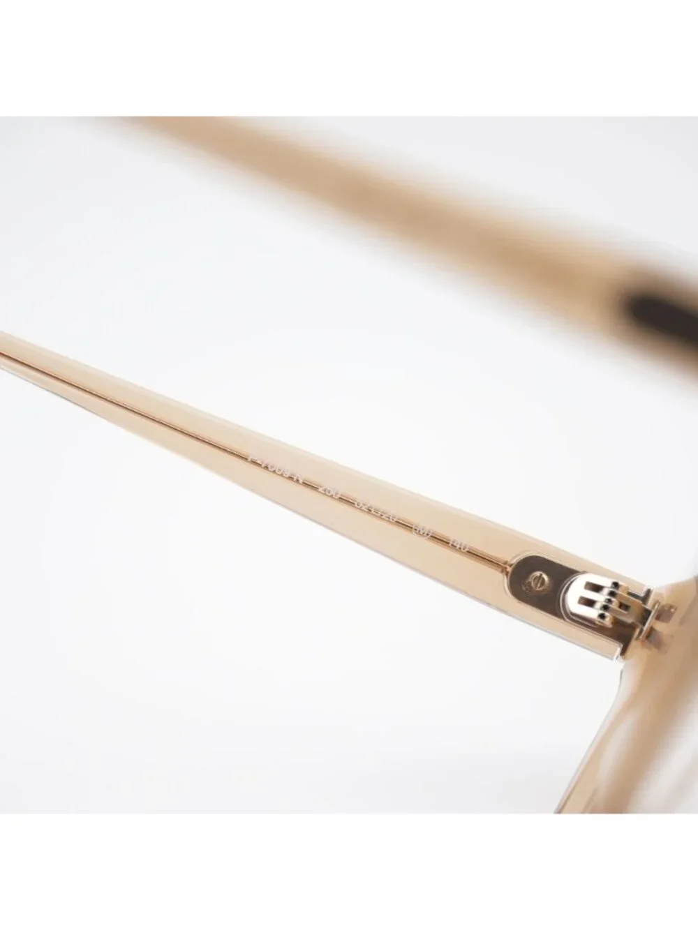 Pure P-7009 N 250 Eyeglasses Transparent Camel 52mm Cat Eye Frame